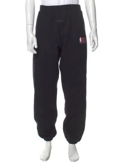 Pre-owned Essentials Graphic Print Joggers In Black