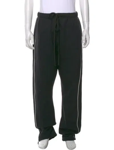 Pre-owned Essentials Graphic Print Joggers In Black