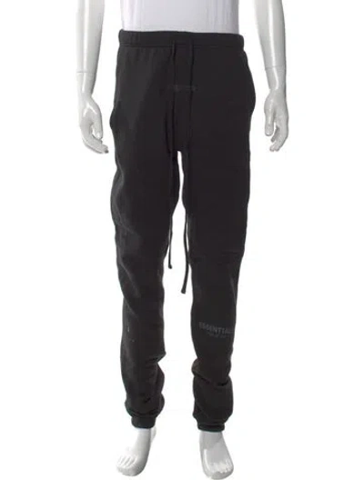 Pre-owned Essentials Graphic Print Joggers In Black
