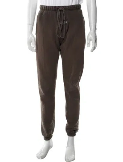 Pre-owned Essentials Graphic Print Joggers In Brown