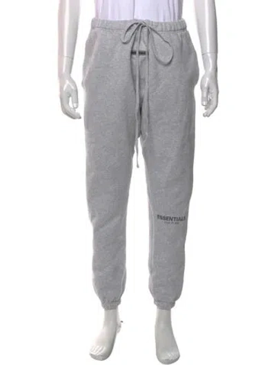 Pre-owned Essentials Graphic Print Joggers In Gray