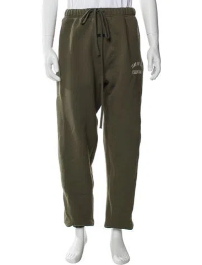 Pre-owned Essentials Graphic Print Joggers In Green
