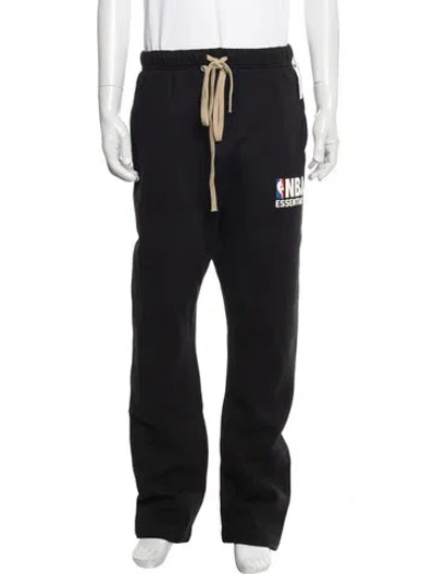 Pre-owned Essentials Graphic Print Lounge Bottoms In Black/white