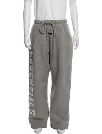Pre-owned Essentials Graphic Print Lounge Bottoms In Grey