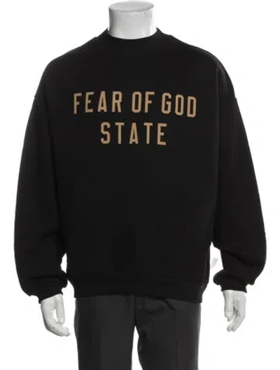 Pre-owned Essentials Graphic Print Mock Neck Pullover W/ Tags In Black