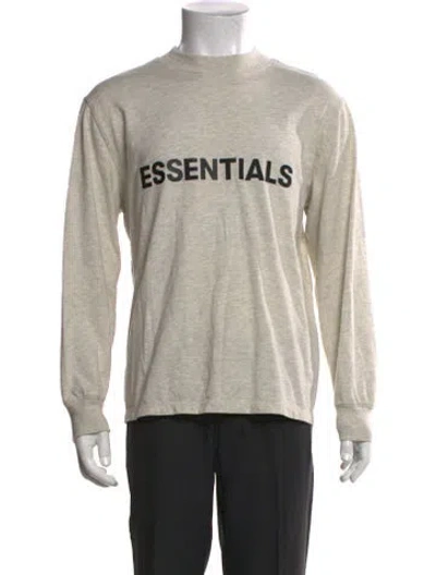 Pre-owned Essentials Graphic Print Mock Neck T-shirt In Neutral