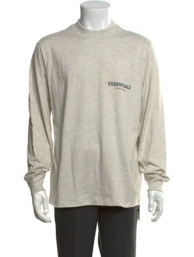 Pre-owned Essentials Graphic Print Mock Neck T-shirt W/ Tags In Neutrals