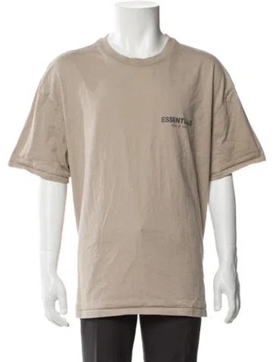 Pre-owned Essentials Graphic Print Scoop Neck T-shirt In Neutral