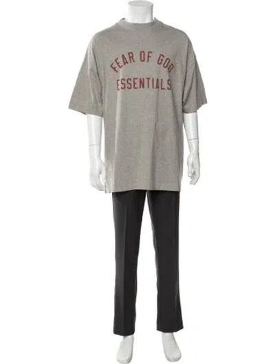 Pre-owned Essentials Graphic Print Short Sleeve In Gray