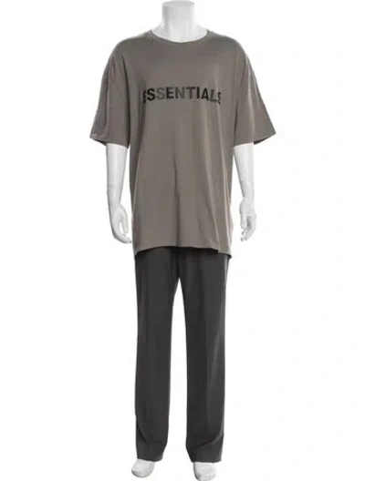 Pre-owned Essentials Graphic Print Short Sleeve Shirt In Gray