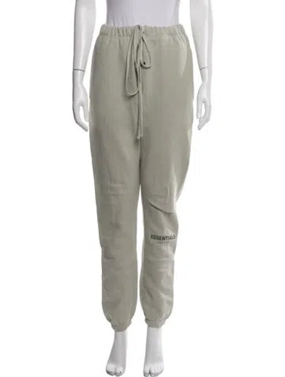 Pre-owned Essentials Graphic Print Sweatpants In Green