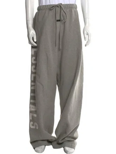Pre-owned Essentials Graphic Print Sweatpants In Grey