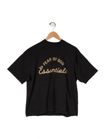 Pre-owned Essentials Kids' Graphic Print T-shirt In Black/gold