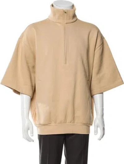 Pre-owned Essentials Graphic Print Turtleneck Sweatshirt In Brown