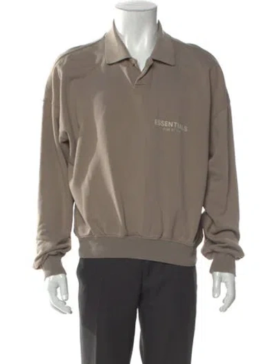 Pre-owned Essentials Graphic Print V-neck Sweatshirt In Neutral