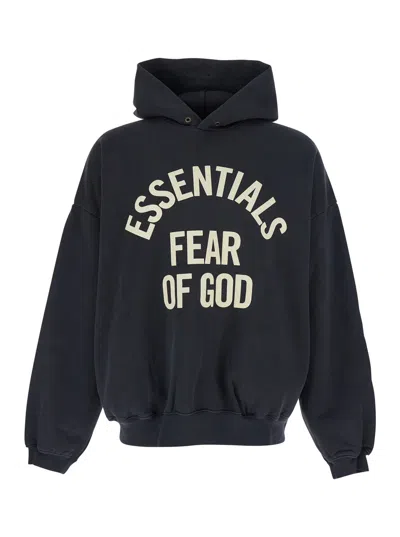 Essentials Graphic Pullover Hoodie In Black