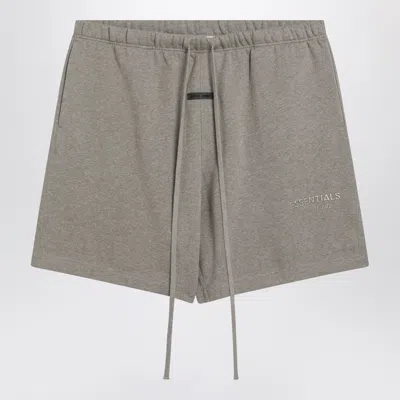 ESSENTIALS FEAR OF GOD ESSENTIALS GREY COTTON BLEND SHORTS