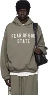 Essentials Logo-printed Hooded Sweatshirt In Green