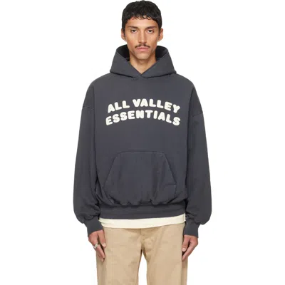 Essentials Gray 90s Hoodie In Blue