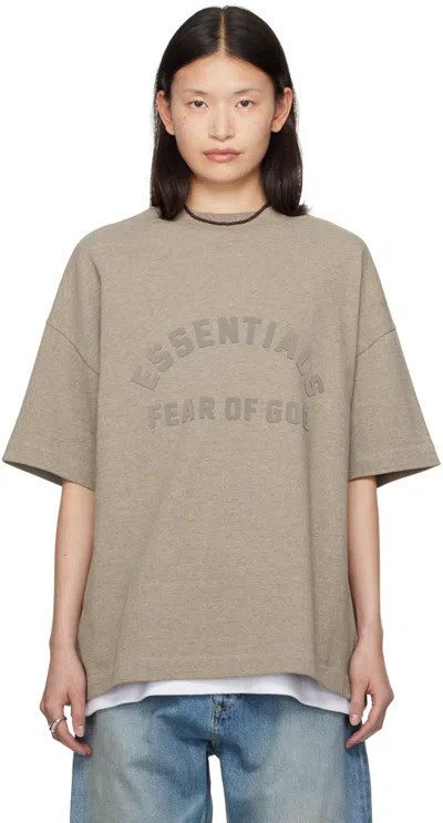 Essentials Gray Bonded T-shirt In Heather Grey