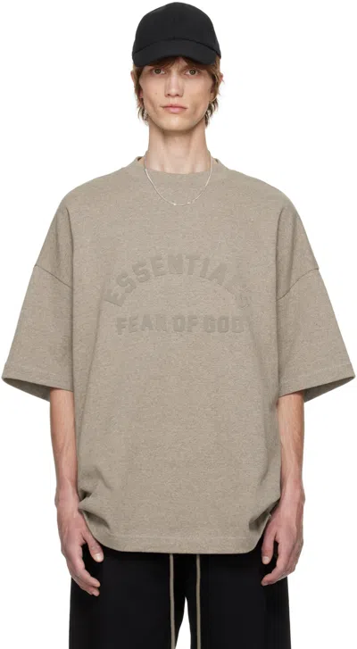 Essentials Gray Bonded T-shirt In Heather Grey