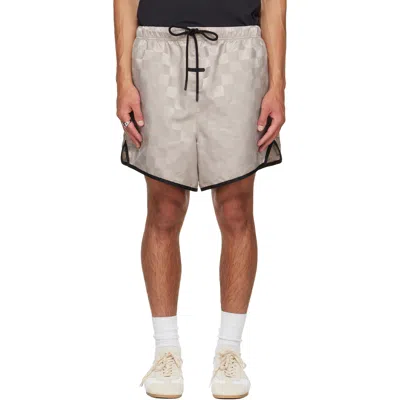 Essentials Gray Checkered Gym Shorts