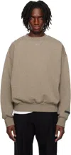 Essentials Gray Classic Crewneck Sweatshirt In Homestead Heather