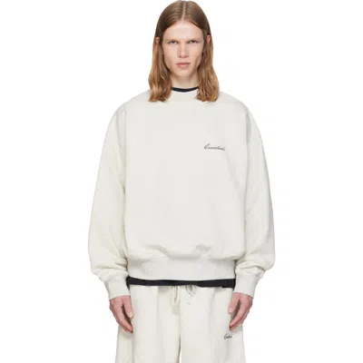 Essentials Gray Classic Crewneck Sweatshirt In Neutral
