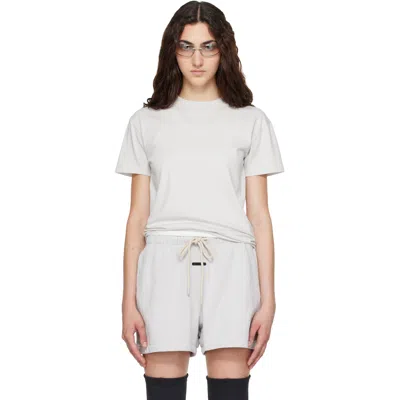 Essentials Gray Classic Fit T-shirt In Neutral