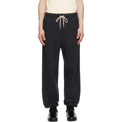 Essentials Gray Classic Fleece Sweatpants In Black