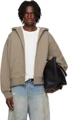 Essentials Gray Classic Full Zip-up Hoodie In Homestead Heather