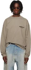 Essentials Gray Classic Long Sleeve T-shirt In Brown