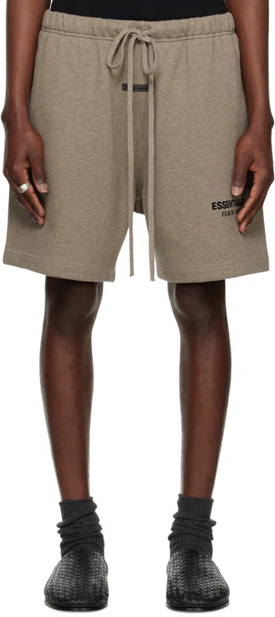 Essentials Mens Homestead Heather Logo-embellished Cotton-blend Shorts