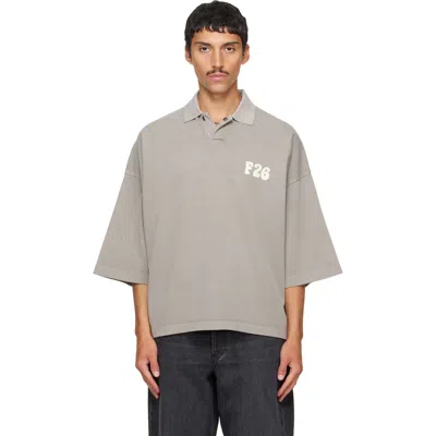 Essentials Gray Cropped Polo