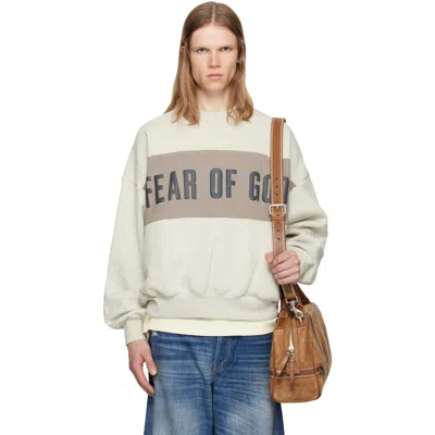Essentials Gray Cropped Relaxed Panelled Sweatshirt In Multi