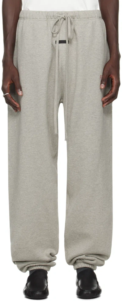 Essentials Gray  Sweatpants In Dark Heather