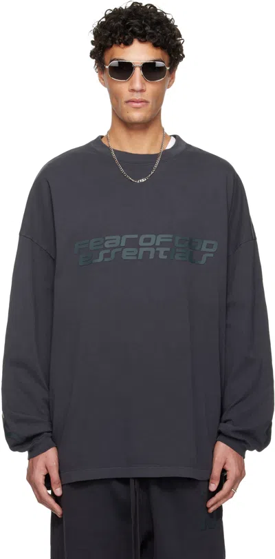 Essentials Gray Holiday 90s Long Sleeve T-shirt In Multi