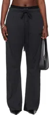 Essentials Gray Holiday Jersey Flare Lounge Pants In Black