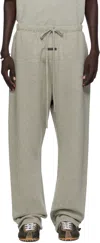 Essentials Gray Relaxed Fleece Piping Sweatpants In Gray