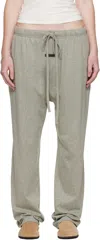 Essentials Gray Relaxed Lounge Pants In Gold