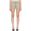 Essentials Gray Running Shorts In Brown