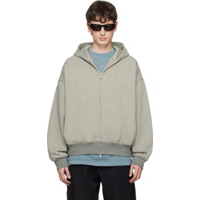 Essentials Gray Signature Classic Full Zip Hoodie