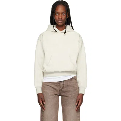 Essentials Gray Signature Classic Hoodie In White