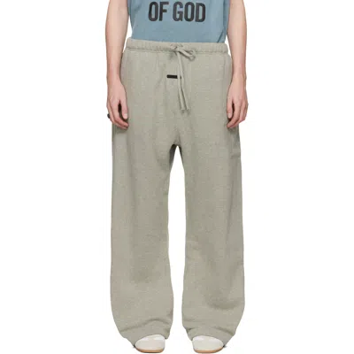 Essentials Gray Signature Flare Sweatpants In Green