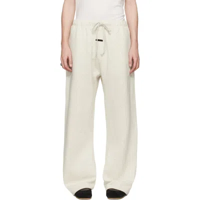 Essentials Gray Signature Flared Sweatpants In White