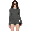Essentials Gray Slim Longsleeve T-shirt In Gray