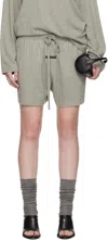 Essentials Gray Soccer Shorts In Gray