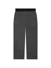Essentials Grey Cargo Pants In Black