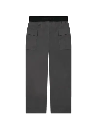 Essentials Grey Cargo Pants In Gray