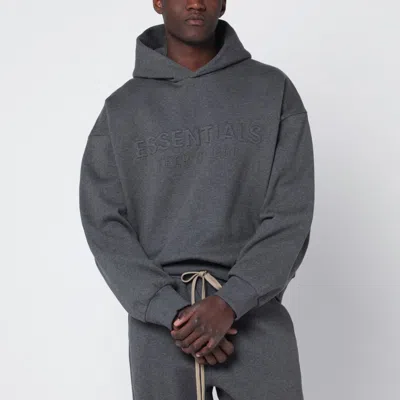 Essentials Grey Hoodie With Logo In Gray